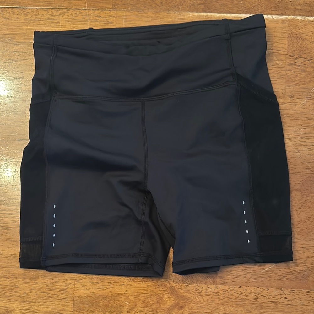 Senita Athletics Black Bike Shorts High Waist Moisture-Wicking